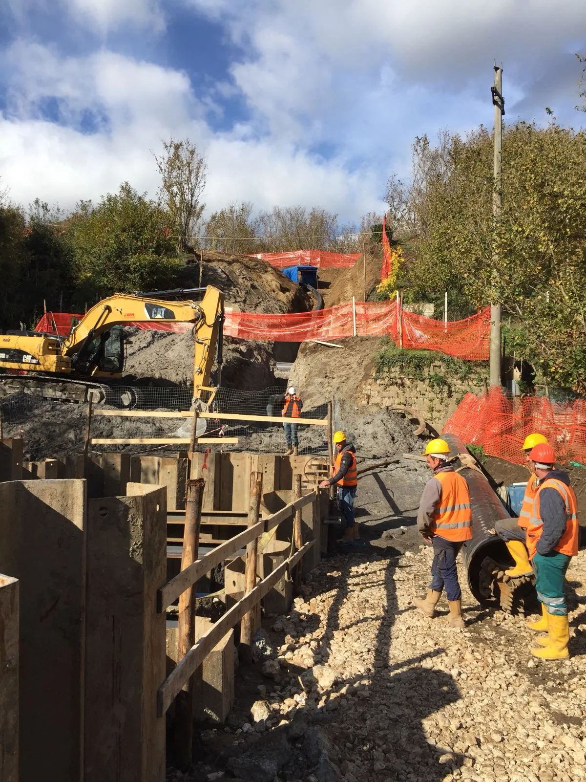 Rete gas cantiere di Avellino